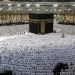 TOPSHOT - Muslims pray around the Kaaba, Islam's holiest shrine, at the Grand Mosque complex in the Saudi city of Mecca, during the fasting month of Ramadan, on April 9, 2022. - Saudi Arabia said today it will permit one million Muslims from inside and outside the country to participate in this year's hajj, a sharp uptick after pandemic restrictions forced two years of drastically pared-down pilgrimages. (Photo by Abdel Ghani BASHIR / AFP) (Photo by ABDEL GHANI BASHIR/AFP via Getty Images)