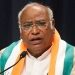 Congress president Mallikarjun Kharge speaks during celebrations after the party's win in Karnataka Assembly elections, in Bengaluru | PTI