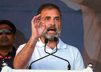 Congress leader Rahul Gandhi speaks at a public meeting during the 'Bharat Jodo Nyay Yatra', in Aurangabad district | PTI