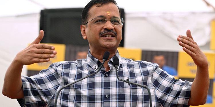 Arvind Kejriwal, leader of the Aam Aadmi Party (AAP) and chief minister of Delhi, speaks at a news conference in New Delhi, India, on Saturday, May 11, 2024. India's Supreme Court has granted interim bailÂ KejriwalÂ until the end of the ongoing elections, allowing a key leader in the opposition alliance to campaign against Prime MinisterÂ Narendra Modi's Bharatiya Janata Party. Photographer: Prakash Singh/Bloomberg via Getty Images